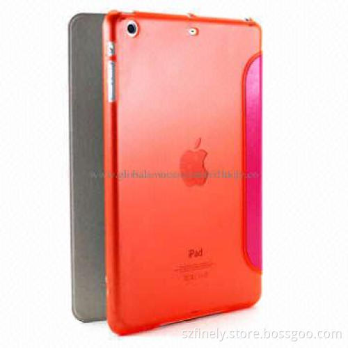 Leather Case for iPad Mini 2，Smart Cover + Crystal PC, Translucent Design, Show Original Beauty